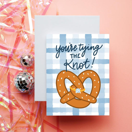 You're Tying the Knot Pretzel Engagement |Greeting Card