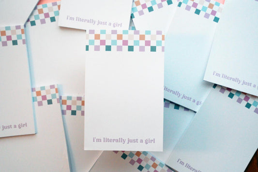 I'm Literally Just A Girl 6x9 Notepad