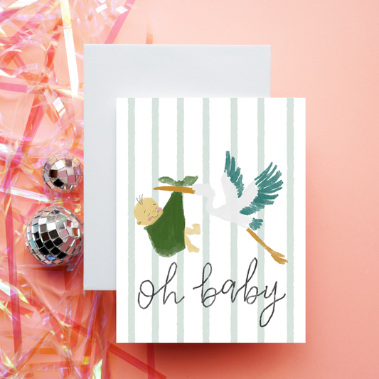 Oh Baby Gender Neutral Baby | Greeting Card