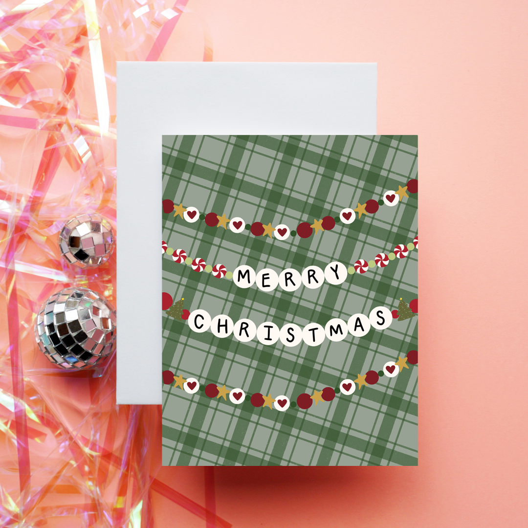 Merry Christmas Friendship Bracelets | Greeting Card